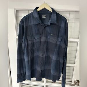 **NEVER WORN** Dark Seas Men's Navy and Black Flannel Shirt Jacket